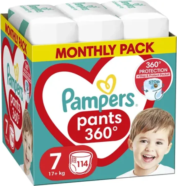 Pamper Pants 17+kg (114ks) / Plenkové kalhotky / Velikost 7 (17+kg) (8700216341653)