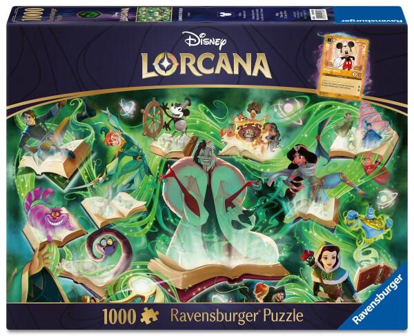 Puzzle Disney Lorcana - Glimmers of the Realm: Smaragd 1000 dílků