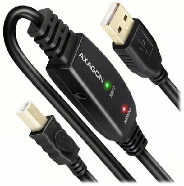 AXAGON ADR-210B Aktivní kabel USB-A 2.0 - USB-B 10m černá (ADR-210B)