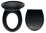 NOVASERVIS - WC sedátko, duroplast černá matná, panty tvrzený plast WC/BLACK