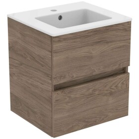 IDEAL STANDARD - Eurovit Skříňka s umyvadlem, 55x50x44 cm, 2 zásuvky, ořech R0571Y9