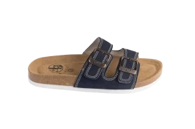 Dětské korkové pantofle v modré barvě 33