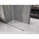 MEXEN/S - Velar sprchový kout, posuvné dveře 140 x 80 cm, dekor, zlato 871-140-080-31-50
