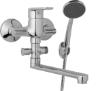 JB Sanitary Nástěnná umyvadlová a sprchová baterie FINERY, rozteč 100 mm, s příslušenstvím, ramínko 200 mm F10 31 01