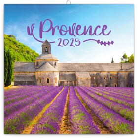 Poznámkový kalendář Provence 2025, voňavý, 30 30 cm