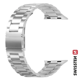 SWISSTEN Kovový řemínek pro APPLE WATCH 42-44 mm stříbrná (46000312)