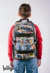 Školní batohový 5-dílný set BAAGL SKATE - Batman Komiks ( batoh, penál, sáček, desky, peněženka)