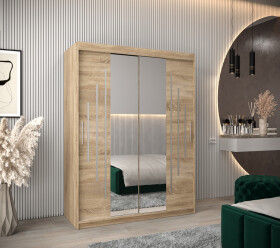 Šatní skříň Abi Y1 Barva korpusu: Dub Sonoma, Rozměry: 150 cm, Dveře: Dub sonoma