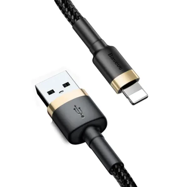 Baseus CALKLF-BV1 kabel USB-A na Lightning 1m černo-zlatá / 2.4A (CALKLF-BV1)