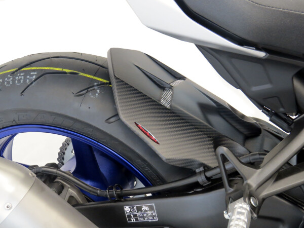Yamaha Yzf-R1 15-25, MT-10 16-25, FZ-10 16-25, Niken 18-25, Niken GT 18-25 Zadní blatník - Karbonový vzhled-stříbrná mřížka