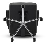 Židle kancelářská, šedá ekokůže, kříž kov chromový, houpací mechanismus, čalouněné područky