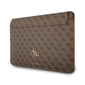GUESS PU 4G Metal Logo Computer Sleeve 13 hnědá (3666339005382)