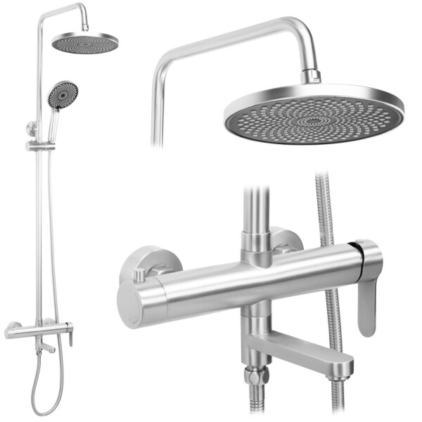 REA - Sprchový Set Arcos brush nickle REA-P8926