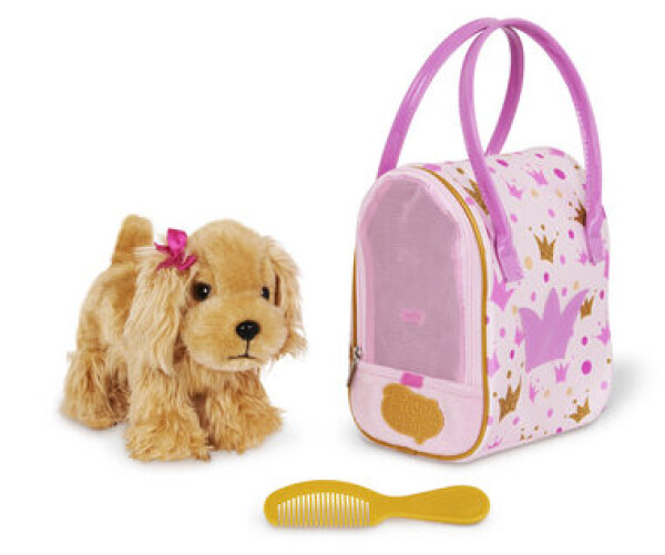 Pucci Pups Pejsek hnědý v kabelce Pink Crown Glam Bag