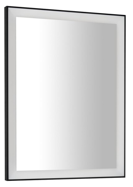 SAPHO - GANO zrcadlo s LED osvětlením 60x80cm, černá LG260