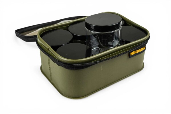 Mikbaits Pouzdro na nástrahy Bait Box + 6 kelímků,Mikbaits Pouzdro na nástrahy Bait Box + 6 kelímků