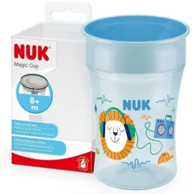 NUK hrnek Magic Cup s víčkem 230ml / modrá (10255030)