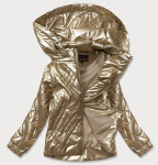 Zlatá dámská lesklá bunda model 16149209 Golden 6&8 Fashion