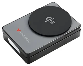 Verbatim Charge 'n' Go Qi2 šedá / Magnetická bezdrátová powerbanka / 5000 mAh / Qi2 15 W / USB-C PD 20 W (32294)