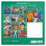 Nástěnný poznámkový kalendář 2026 NOTIQUE - Henri Matisse, 30 x 30 cm