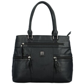 Stylová dámská koženková kabelka na rameno Kalama, černá