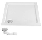 REA/S - Sprchový kout PUNTO 90x90 Se sprchovou bílou vaničkou Savoy KPL-K1007