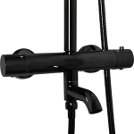 REA - Sprchový set s baterií 150mm Lungo černý metalický REA-P8763