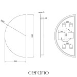 CERANO - Koupelnové LED zrcadlo Mare - 50x100 CER-476687