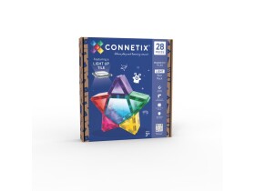 Mamido Connetix Tiles - Magnetická stavebnice se světelným LED dílkem 28ks