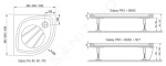 RAVAK - Galaxy Pro Sprchová vanička Elipso Pro-100, 1000x1000 mm, bílá XA23AA01010