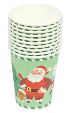 Kelímek - papírový vánoční Jingle Bunch, 250ml, 10 ks