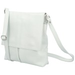 Stylová dámská kožená crossbody taška Carlon, bílá