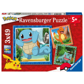 RAVENSBURGER Vypusťte Pokémony 3x49 dílků