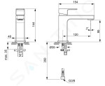 IDEAL STANDARD - Edge Umyvadlová baterie Slim, chrom A7103AA