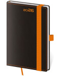 Týdenní diář 2026 Helma kapesní - Black Orange s poutkem