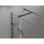 MEXEN/S - Lunar T sprchový kout dveře křídlové pravá 80 x 70, transparent, grafit metal 834T-080-070-95-00-P