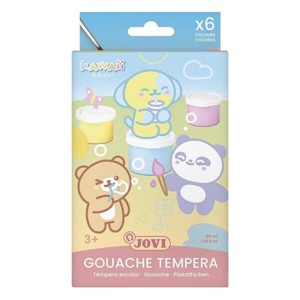 JOVI Kawaii temperové barvy 5 x 35 ml + štětec