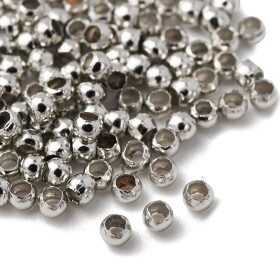 Zamačkávací rokajl - 2,0 mm x 1,2 mm - platinový - 1 g
