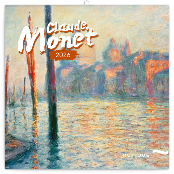 Nástěnný poznámkový kalendář 2026 NOTIQUE - Claude Monet, 30 x 30 cm