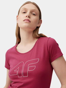 Dámské tričko potiskem 4FSS23TTSHF583-53S růžové 4F