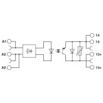 Elektronický přepínací kontakt MICROOPTO Weidmüller MOS 24VDC/5-48VDC 0,5A, Vstupní signál 5 - 48 V/DC / 500 mA mA, 1 ks