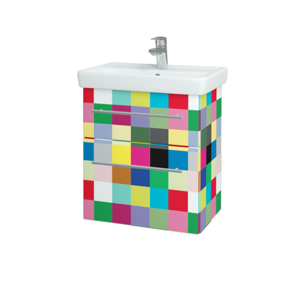 Dřevojas - Umyvadlová skříňka GO SZZ2 55 - Individuální odstín dle RAL/NCS / Úchytka T02 / Individuální odstín dle RAL/NCS 148430B