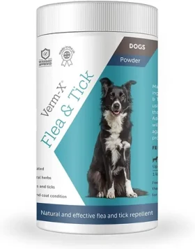 Verm-X Přírodní prášek proti blechám a klíšťatům pro psy 70 g