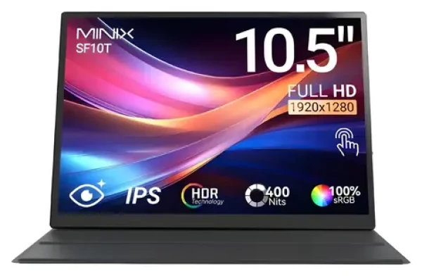 10,5" Minix SF10T černá / Přenosný monitor / IPS / Full HD / dotykový / USB-C (SF10T)