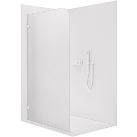 CERANO Sprchová zástěna Walk-in Orbis - Levá - 8 mm - bílá matná, mléčné sklo - 80x200 cm