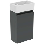 IDEAL STANDARD - Eurovit+ Skříňka s umývátkem, 55x35x20 cm, 1 dvířka, tmavě šedá R0570TI