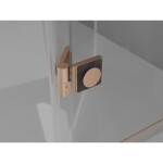 MEXEN/S - Mist H Duo sprchový kout dveře křídlové 95 x 95, transparent, měď kartáčovaná 8A5-095L-095P-65-00
