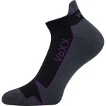 VOXX Ponožky bavlněné sportovní LOCATOR A černé s fialovou (3 páry) 39-42 118548