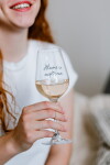 Bella Rose Sklenice na víno Všechno bude CZ, čirá barva, sklo, 350 ml