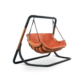Houpačka ALPHA dvoumístná terracota (PEFC100%)